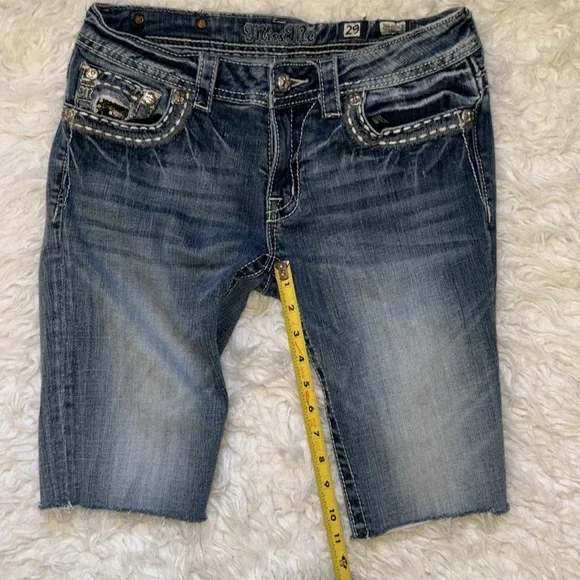 Miss Me Cut-Off 11” Denim Shorts, Size 29 - Picture 2 of 12